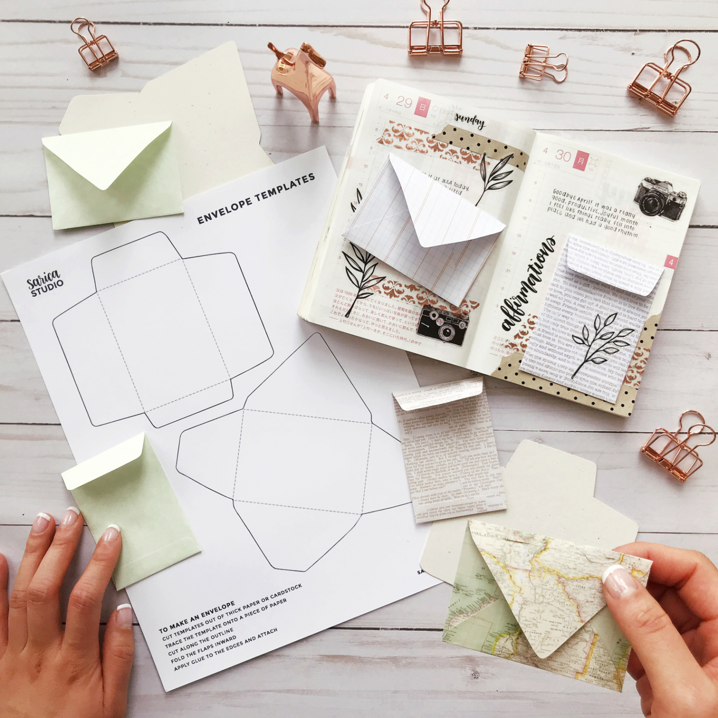 Free Mini Envelope Template Printable — Sarica Studio