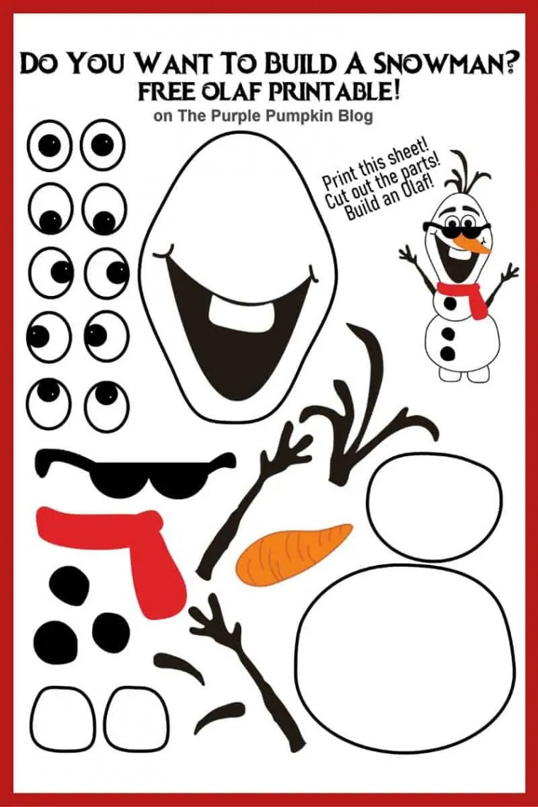 Free Olaf Printable - Do You Want To Build A Snowman?