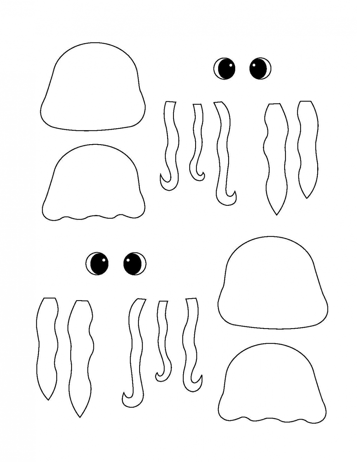 Free Paper Jellyfish Craft Template