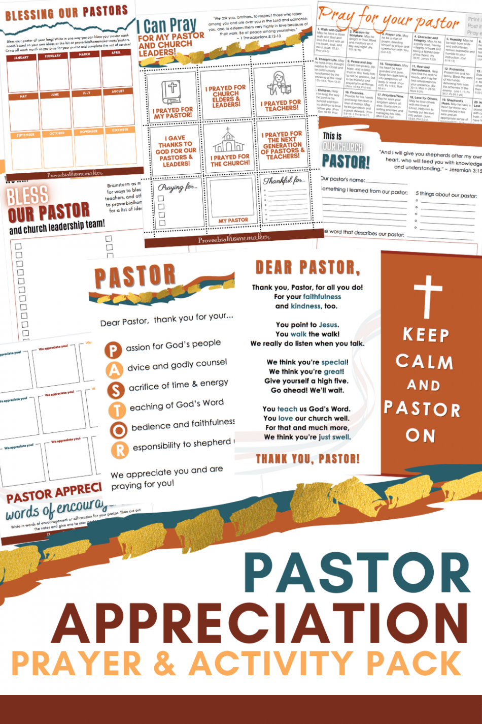 Free Pastor Appreciation Printable Pack +  ideas to bless pastors