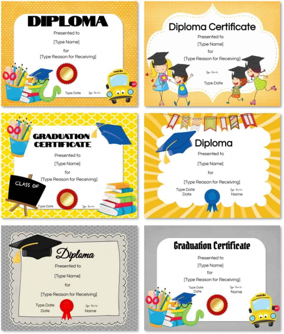 FREE Preschool and Kindergarten Graduation Certificate Templates