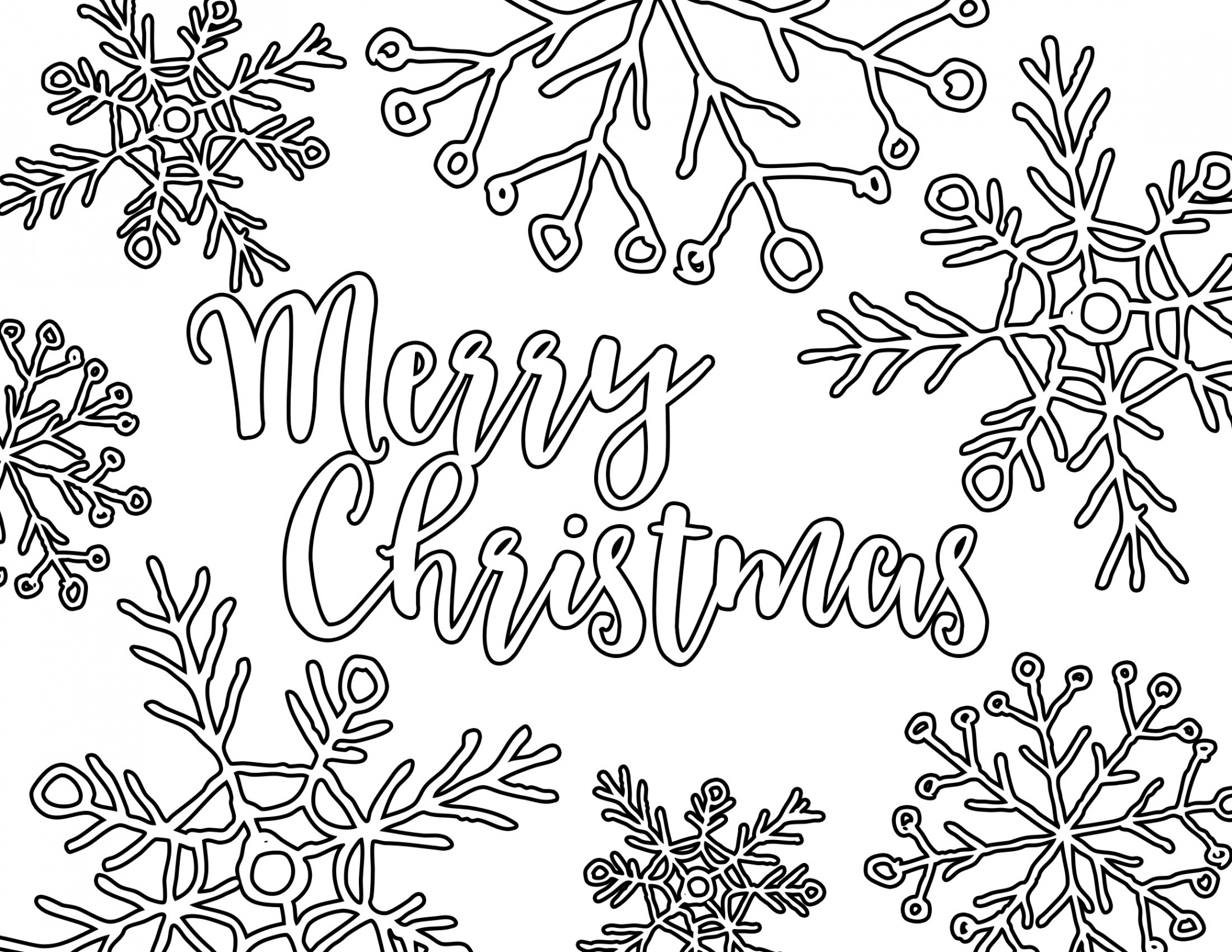 Free Printable Adult Coloring Page - Christmas Placemat - Our