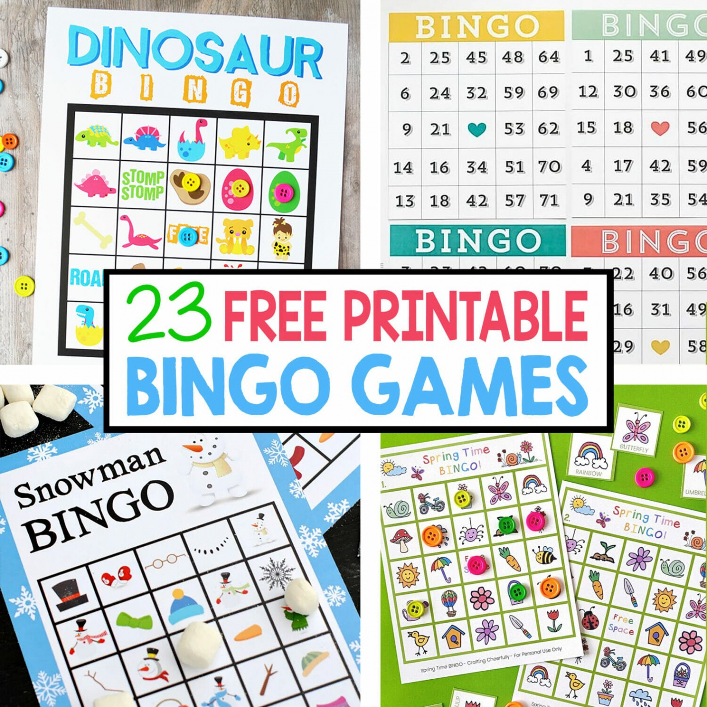 Free Printable Bingo Games - Crafting Cheerfully