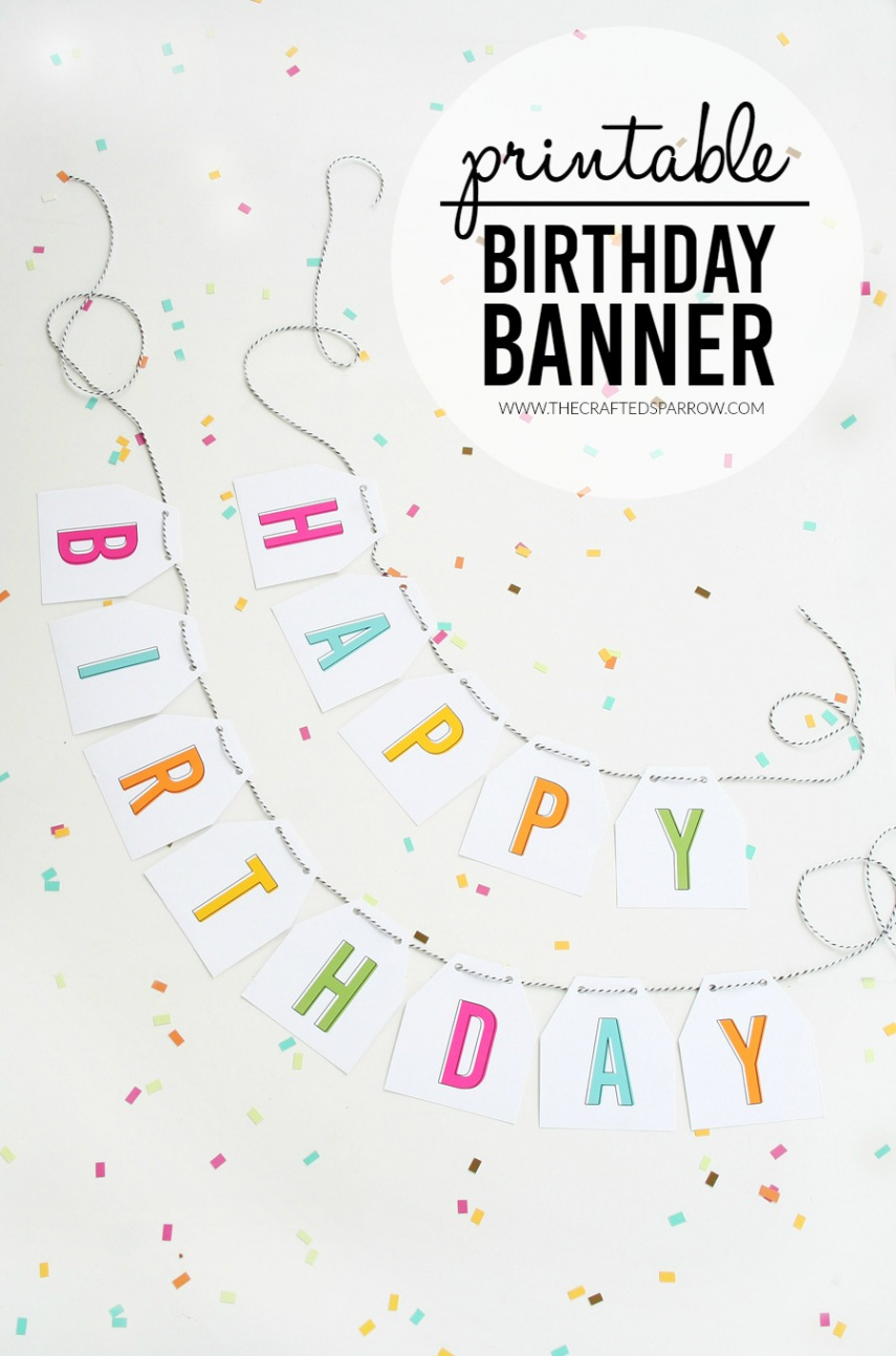 Free Printable Birthday Banner