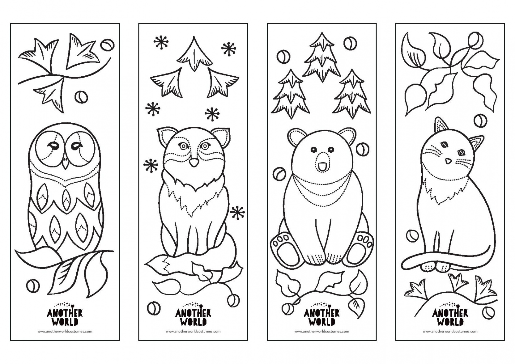 FREE Printable Bookmarks to colour from Another World - Another