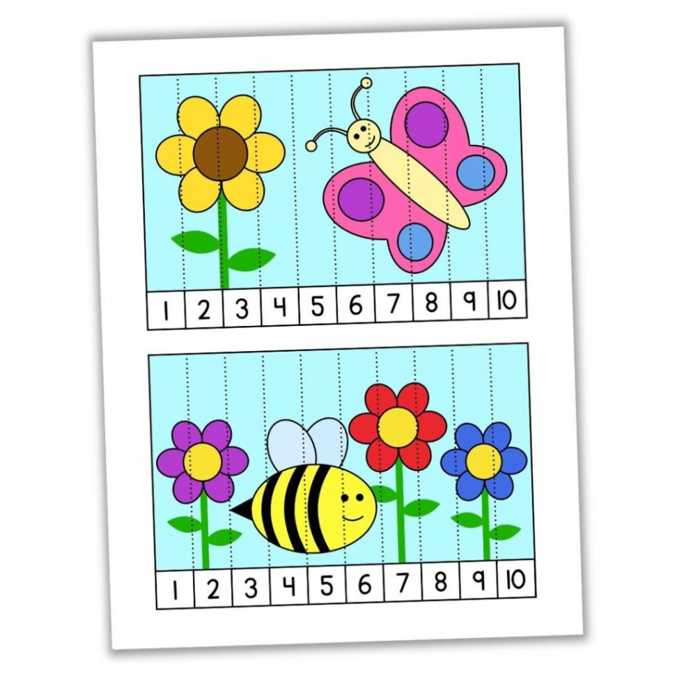 Free Printable Bug Counting Puzzles (-0 Number Sequence) - The