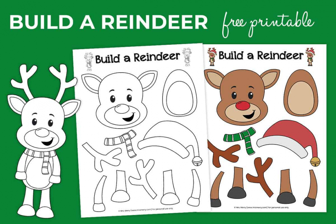 Free Printable Build a Reindeer Activity  Mrs