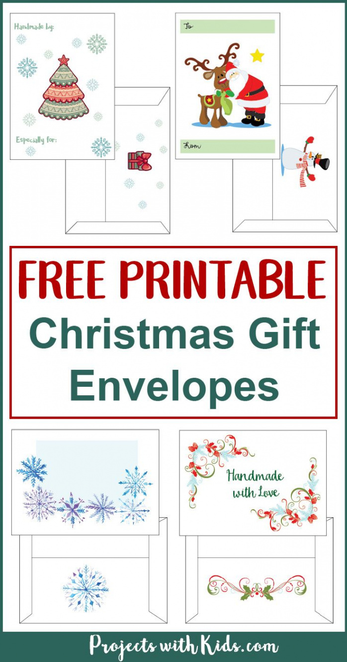 Free Printable Christmas Gift Envelopes  Free christmas