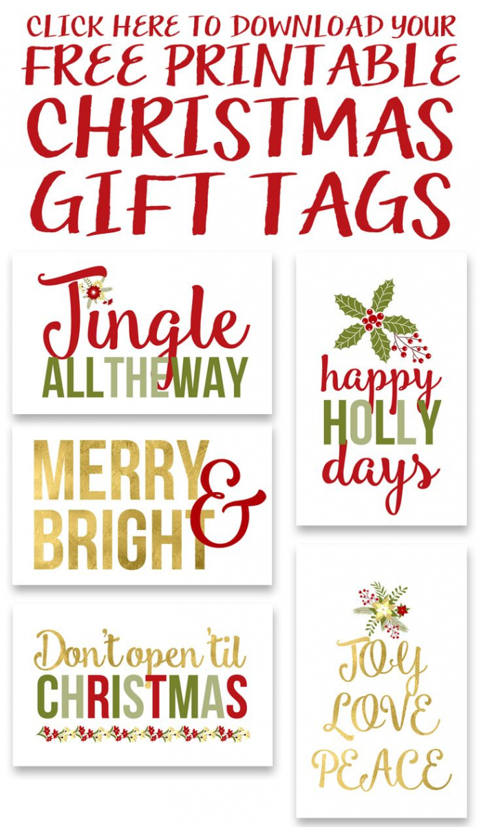 Free Printable Christmas Gift Tags  Free printable christmas gift