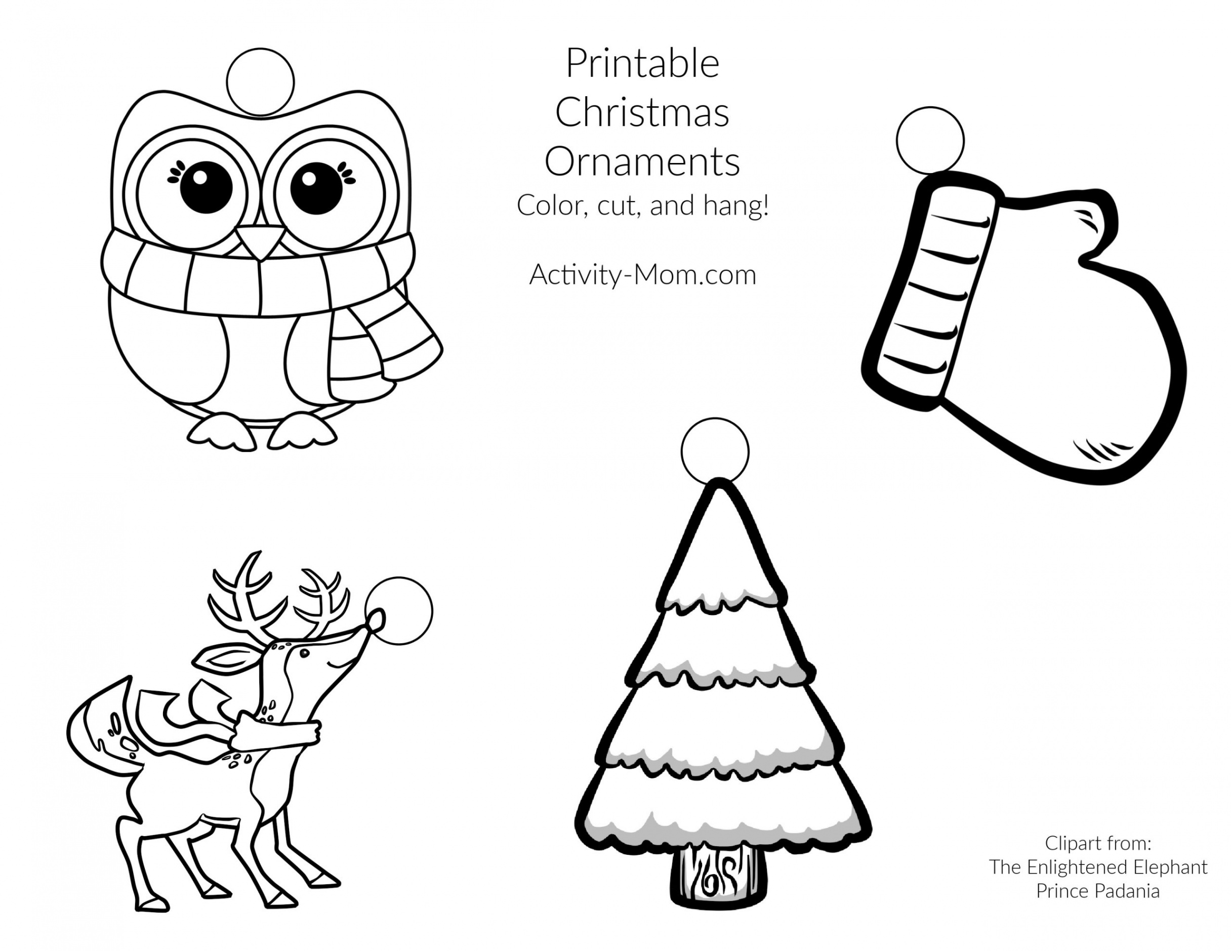 Free Printable Christmas Ornaments for Kids - The Activity Mom