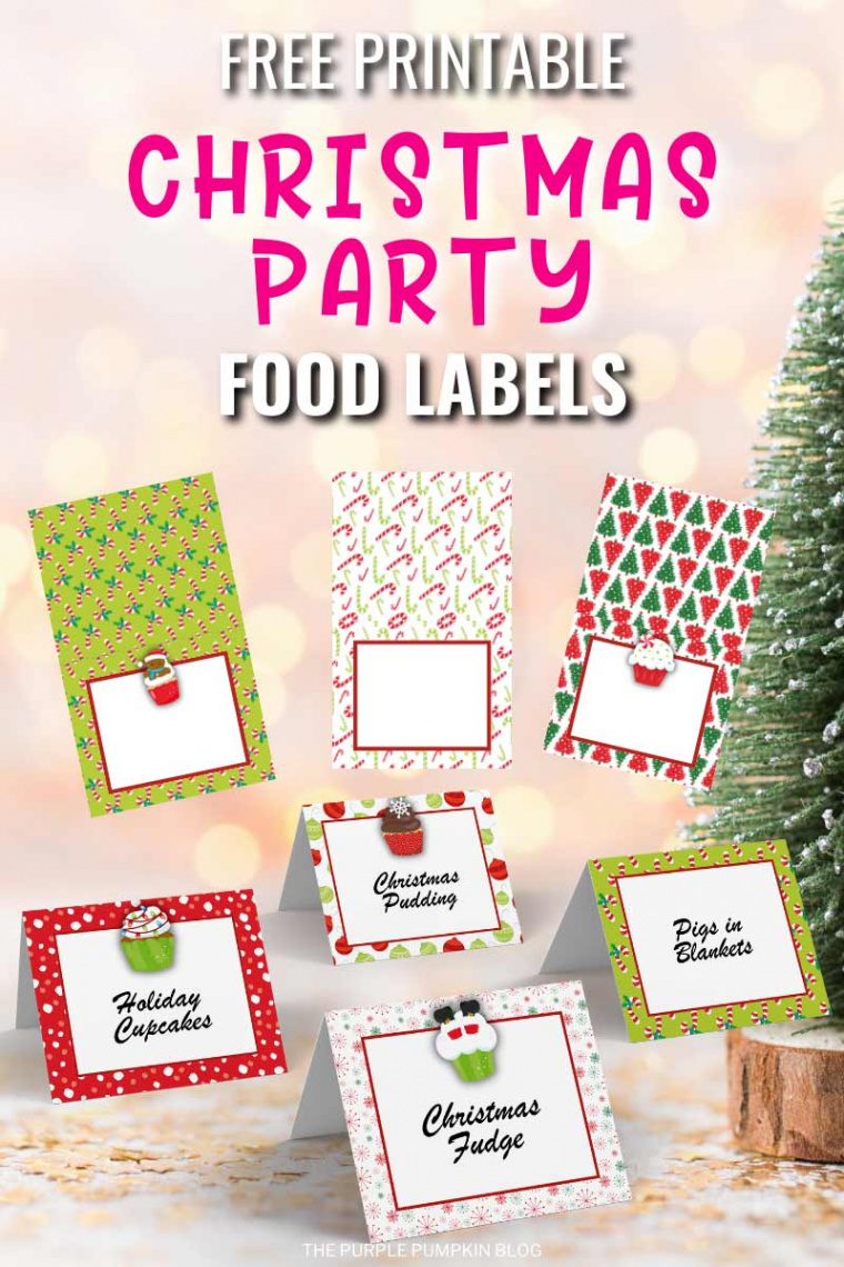 Free Printable Christmas Party Food Labels For The Buffet Table