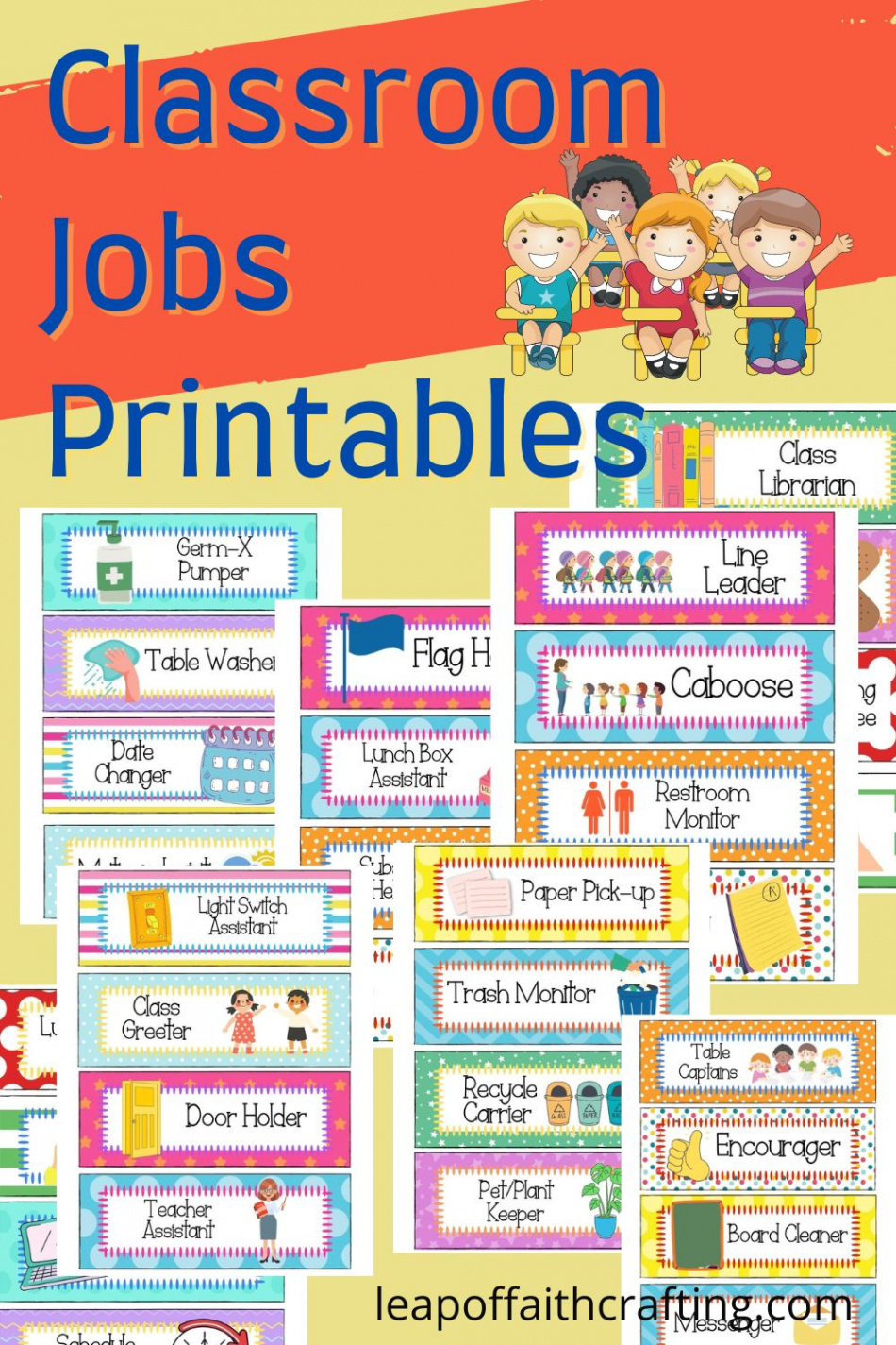 FREE Printable Classroom Jobs PDF to Use Now! - Leap of Faith Crafting