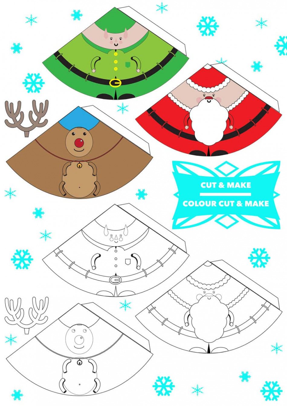 Free printable D Christmas decorations