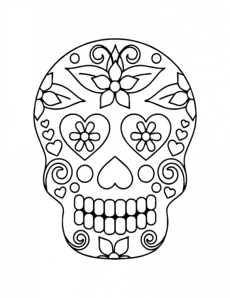 Free Printable Day of the Dead Coloring Pages (for Kids and Adults