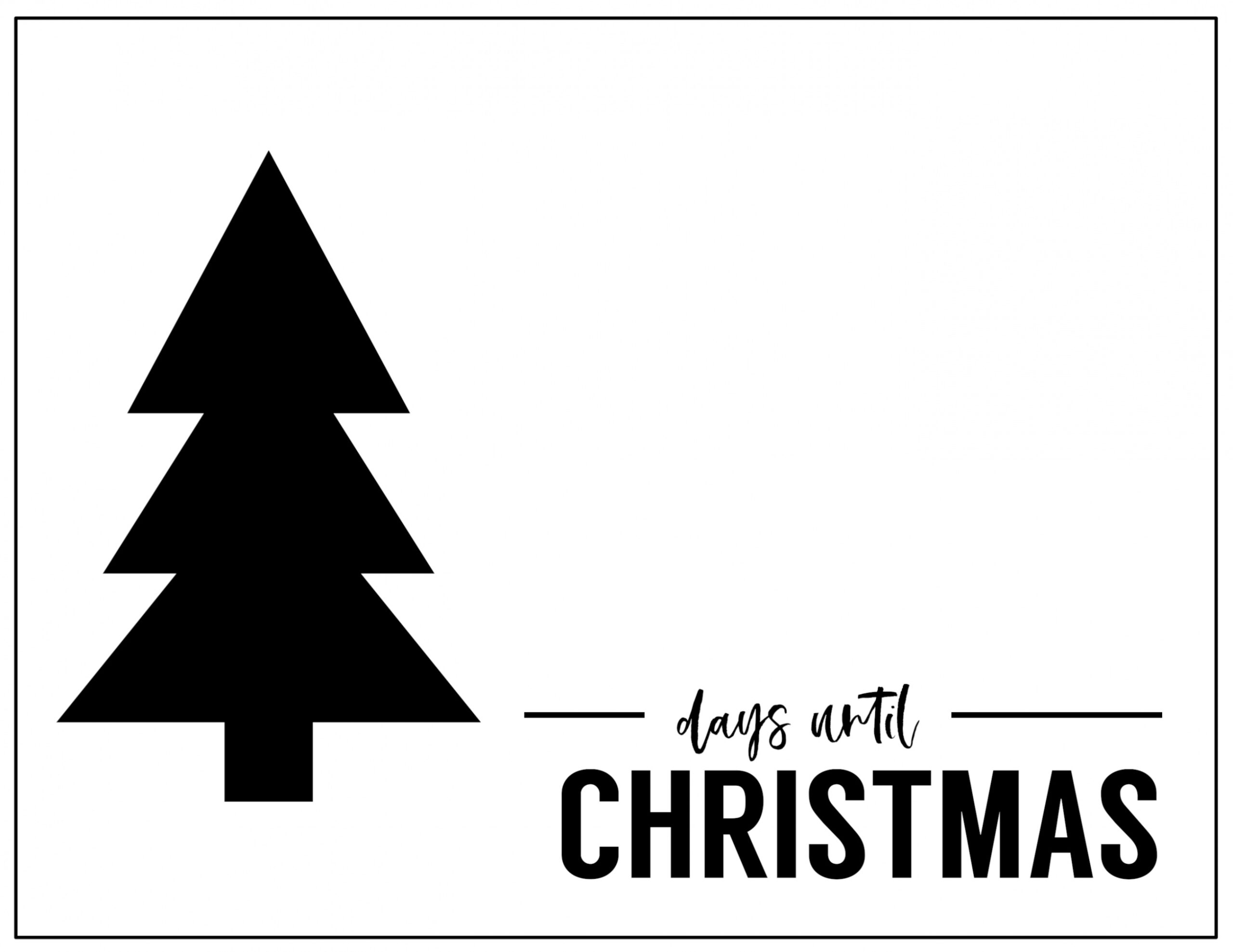 Free Printable Days Until Christmas Countdown - Paper Trail Design