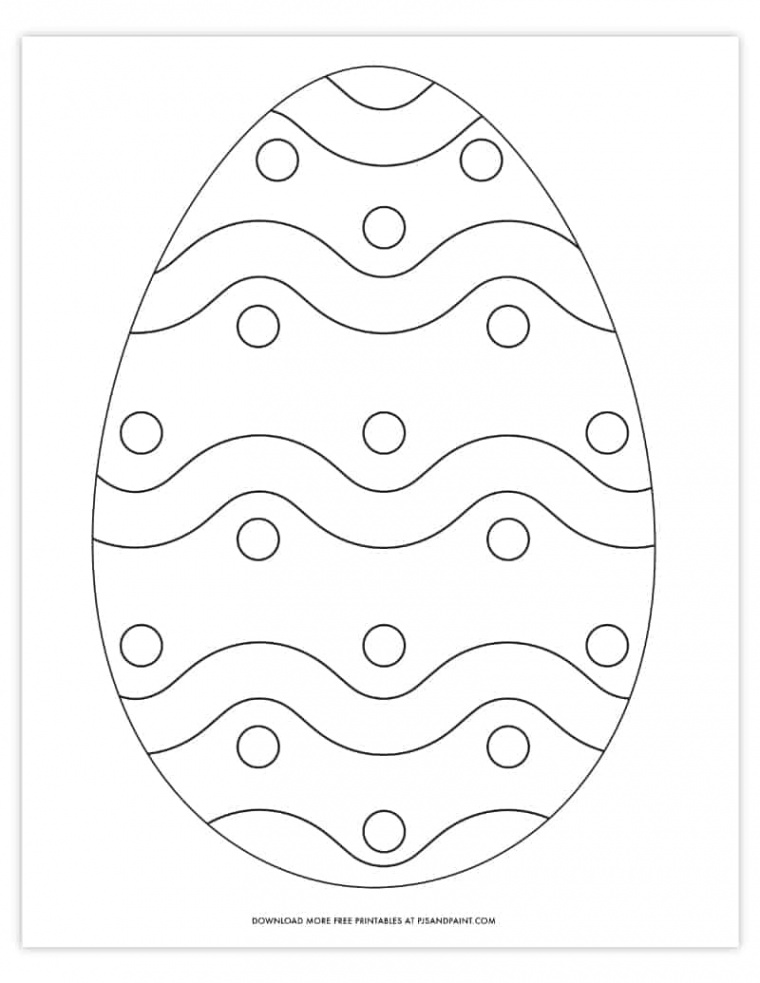 Free Printable Easter Egg Coloring Pages - Easter Egg Template