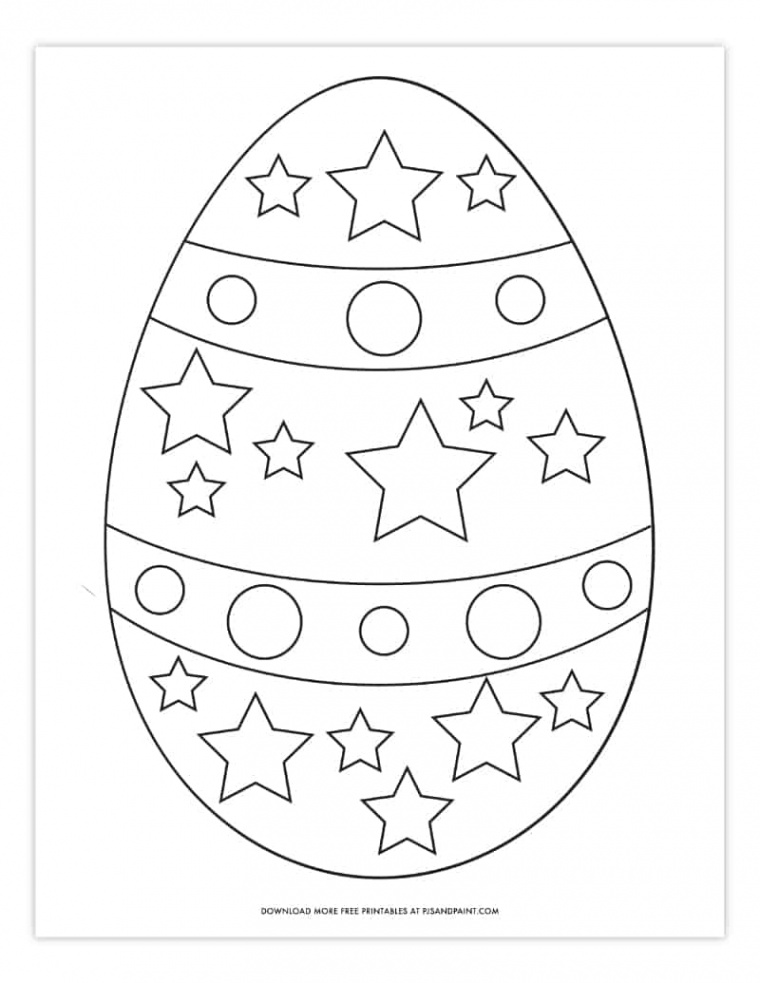 Free Printable Easter Egg Coloring Pages - Easter Egg Template