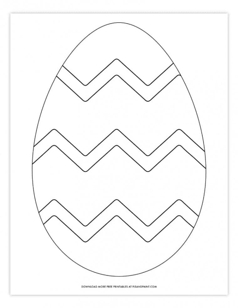 Free Printable Easter Egg Coloring Pages - Easter Egg Template