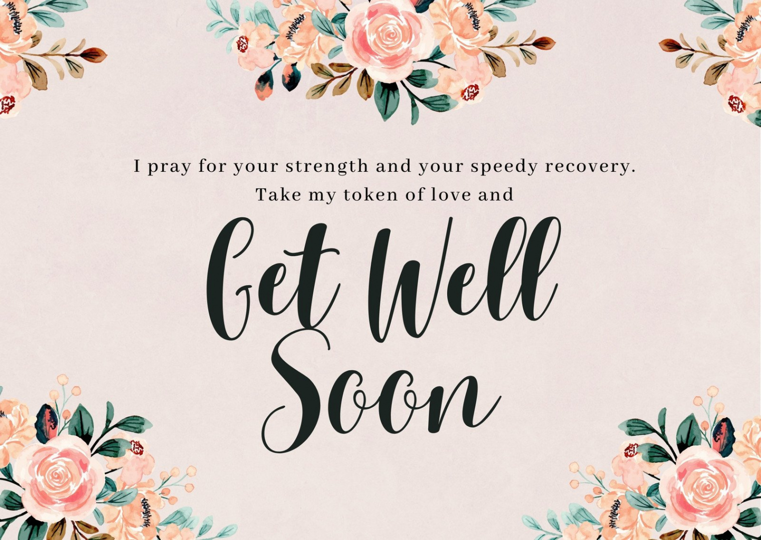 Free, printable, editable get well soon card templates  Canva