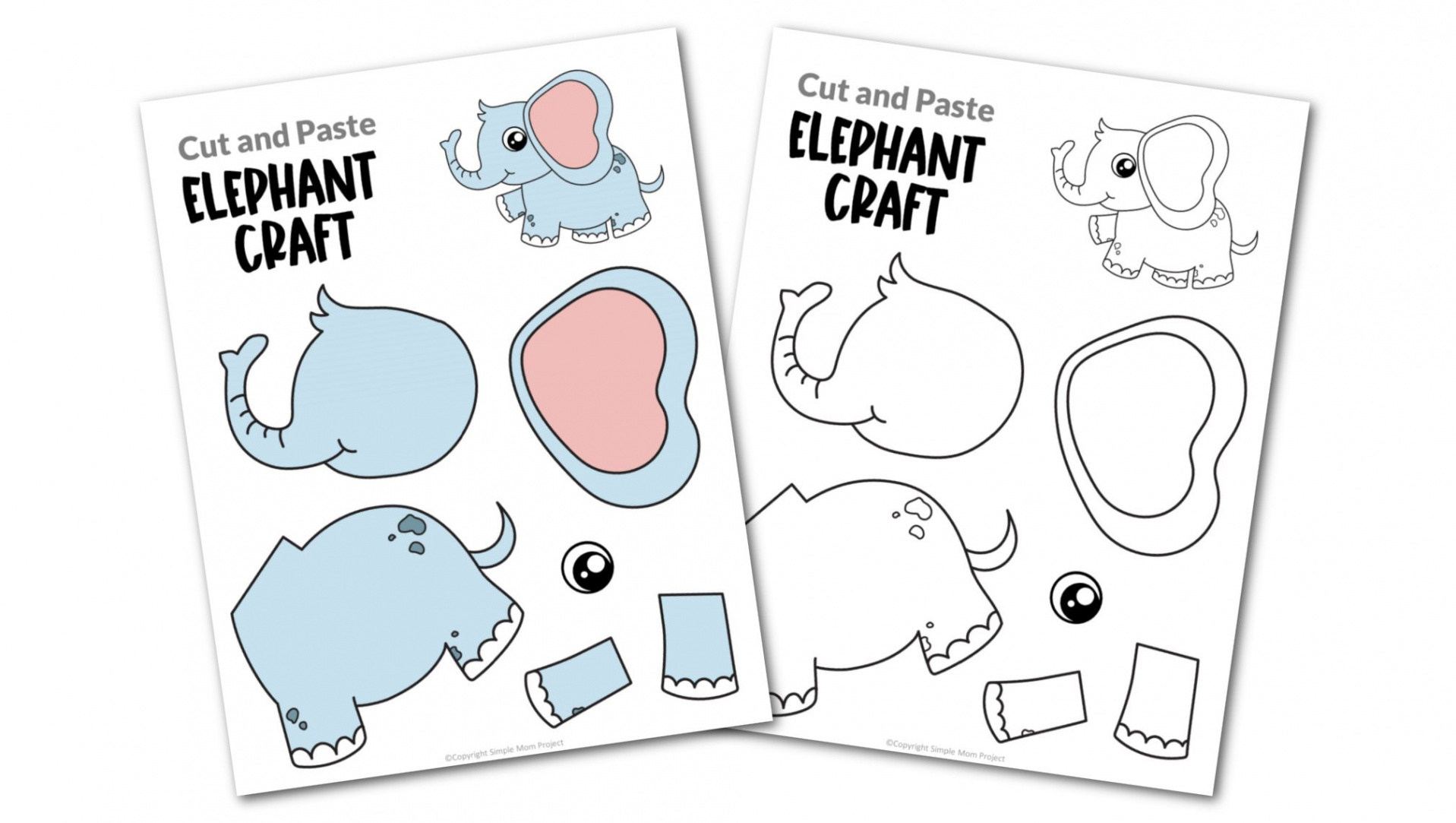 Free Printable Elephant Craft Template – Simple Mom Project