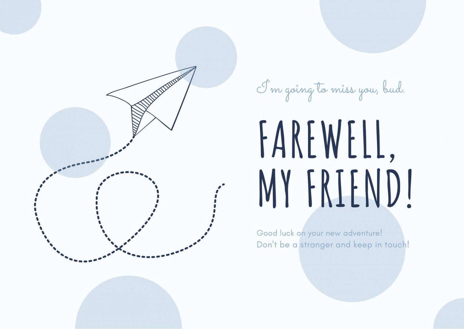 Free, printable farewell card templates to personalize online  Canva