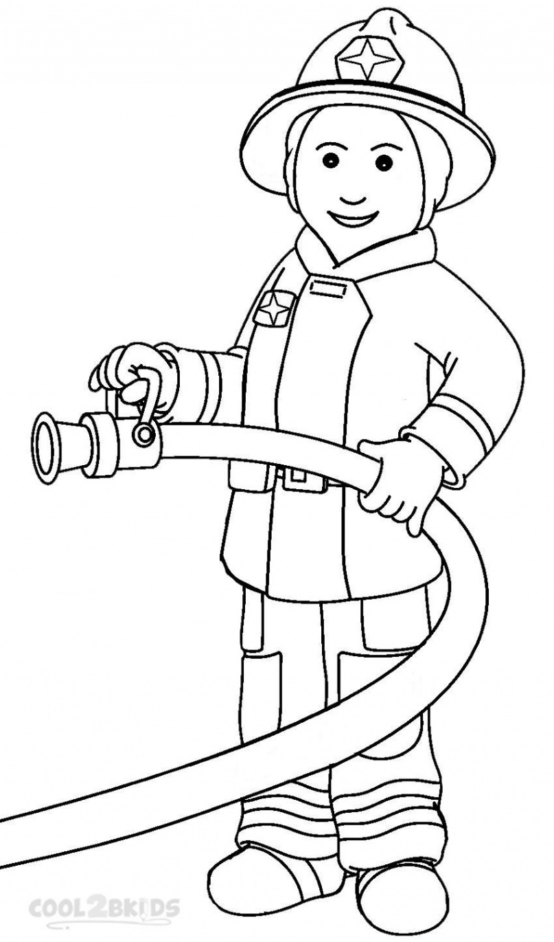 Free Printable Fireman Coloring Pages  CoolbKids  Community