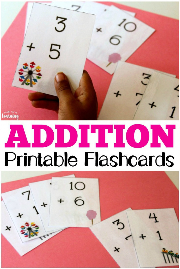 Free Printable Flashcards: Addition Flashcards -1