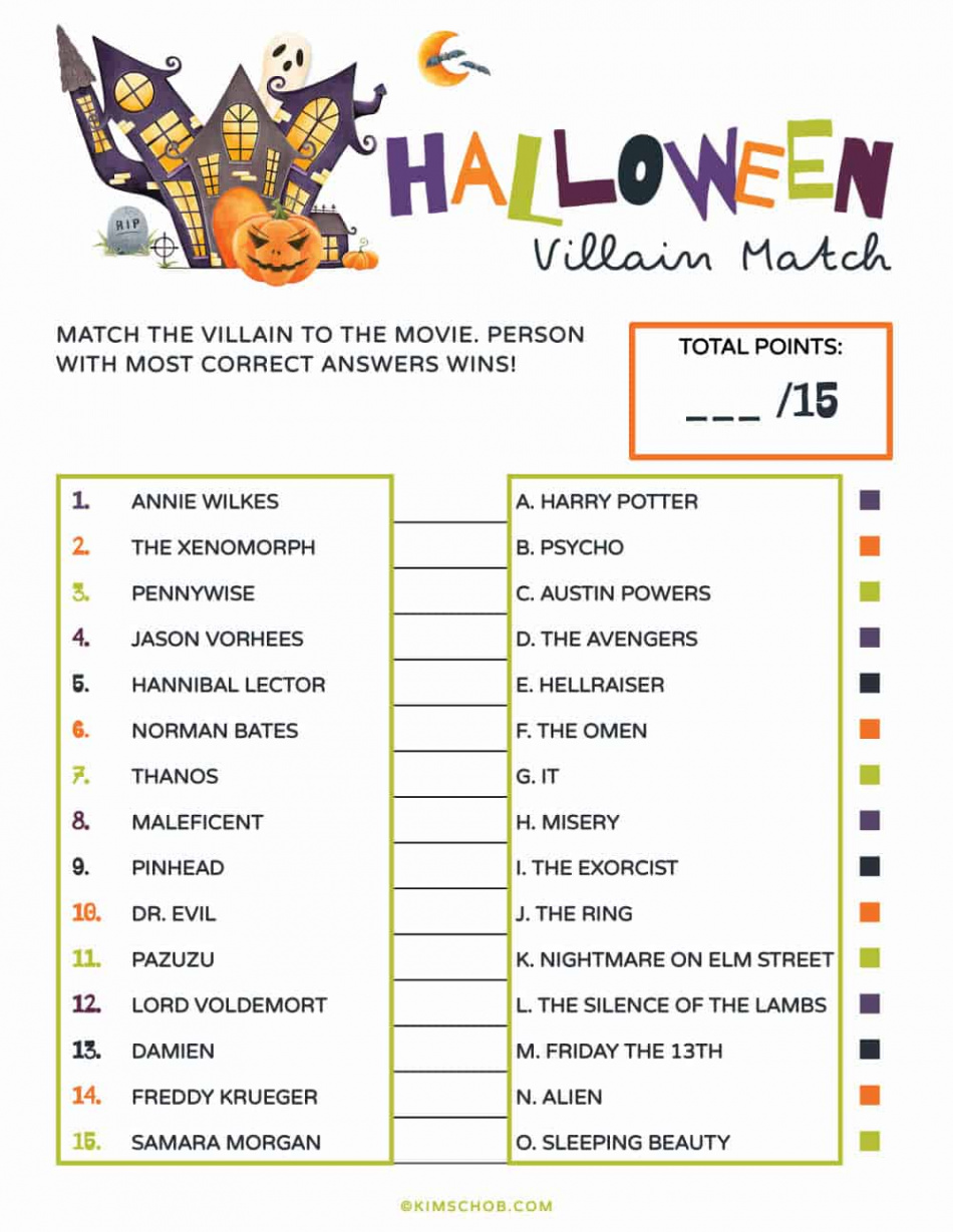 Free Printable Halloween Games - Kim Schob