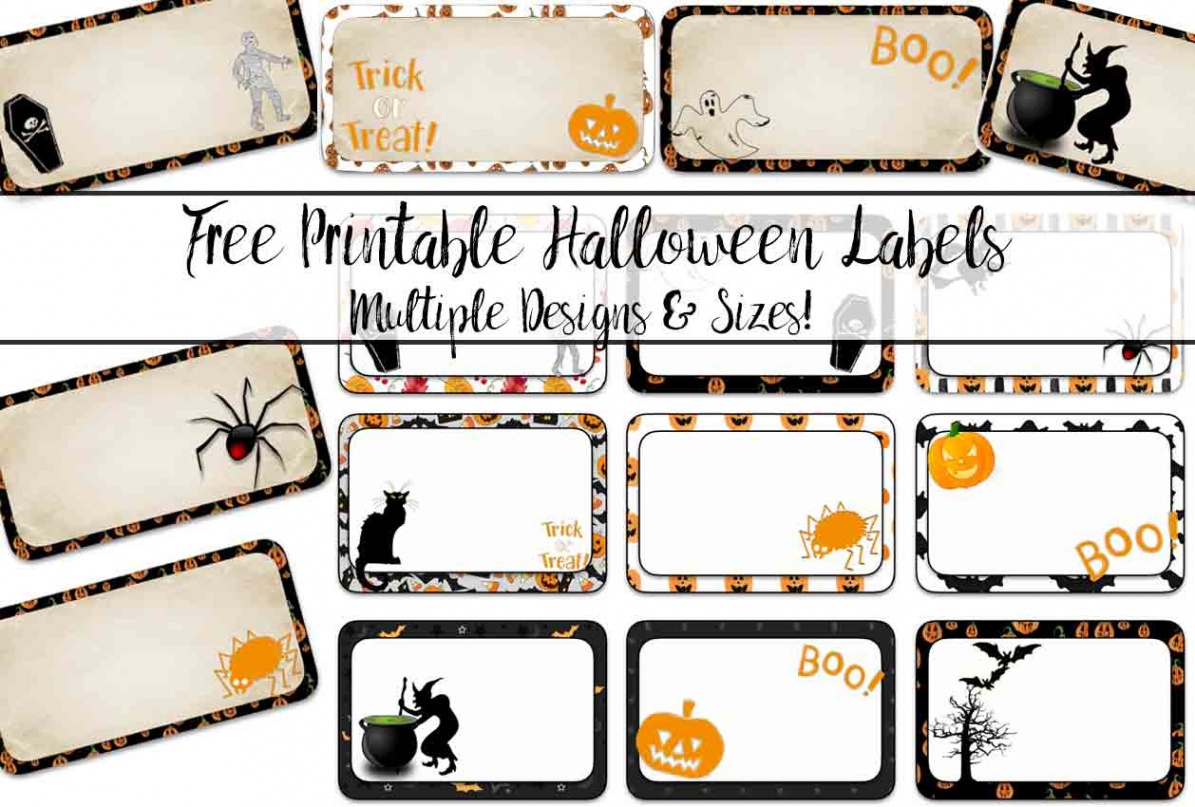 Free Printable Halloween Labels: Multiple Sizes, Multiple Designs