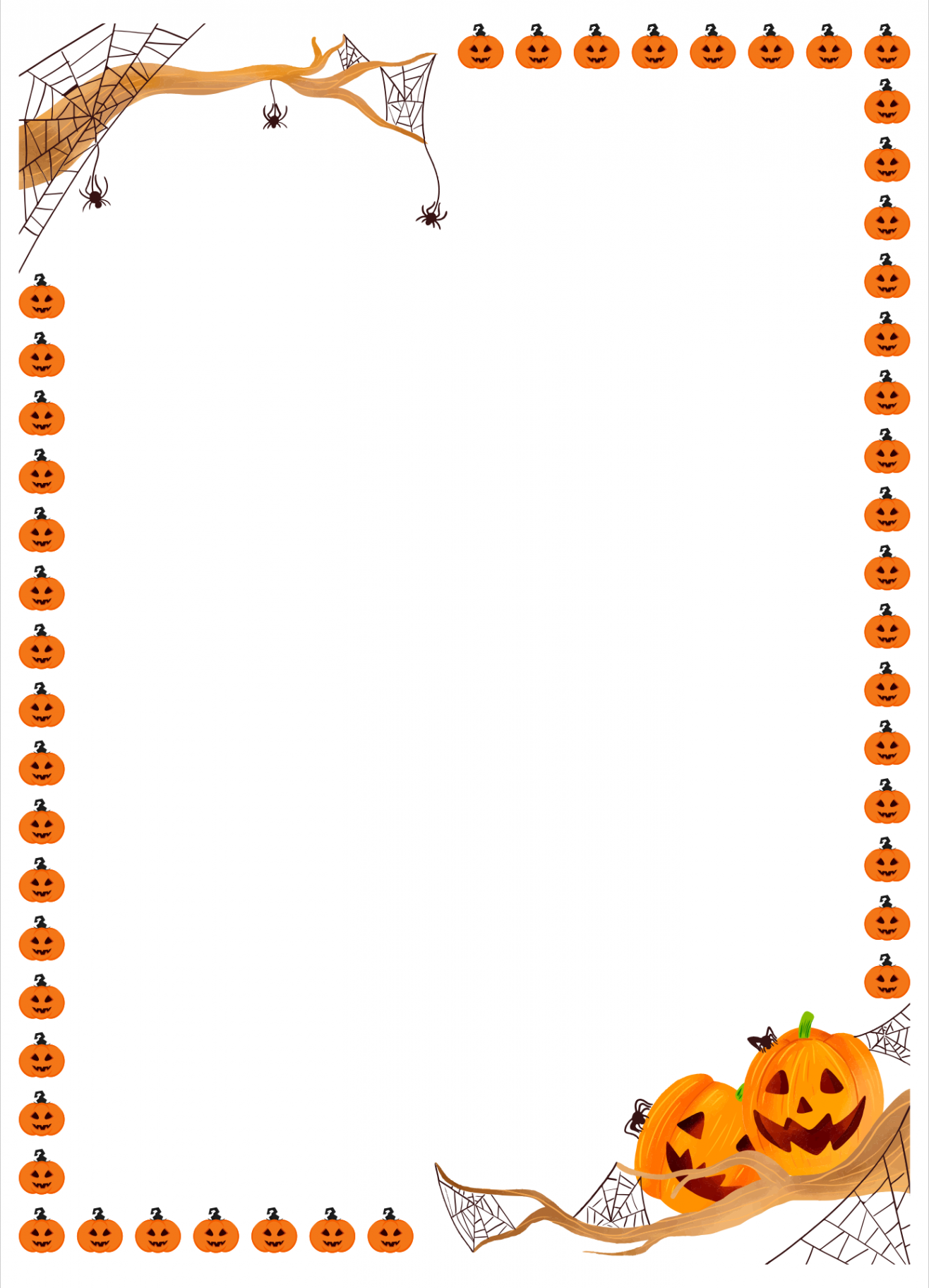 Free Printable Halloween Stationery Borders  Halloween printables