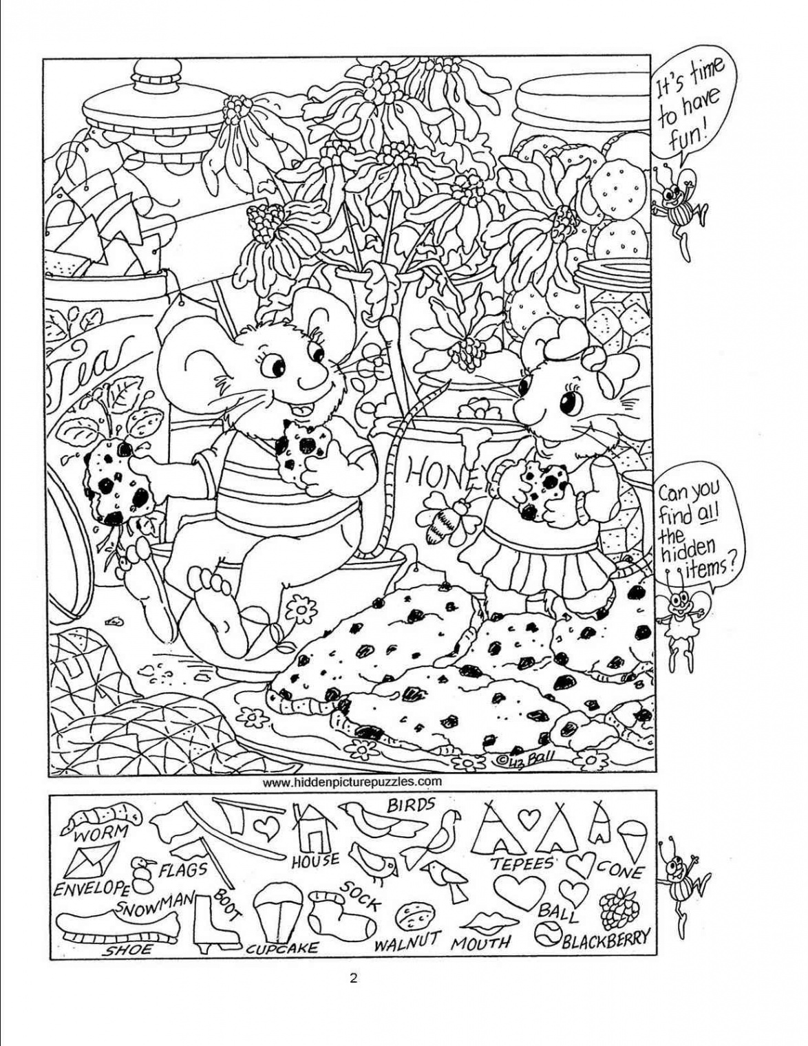 Free, Printable Hidden Picture Puzzles for Kids