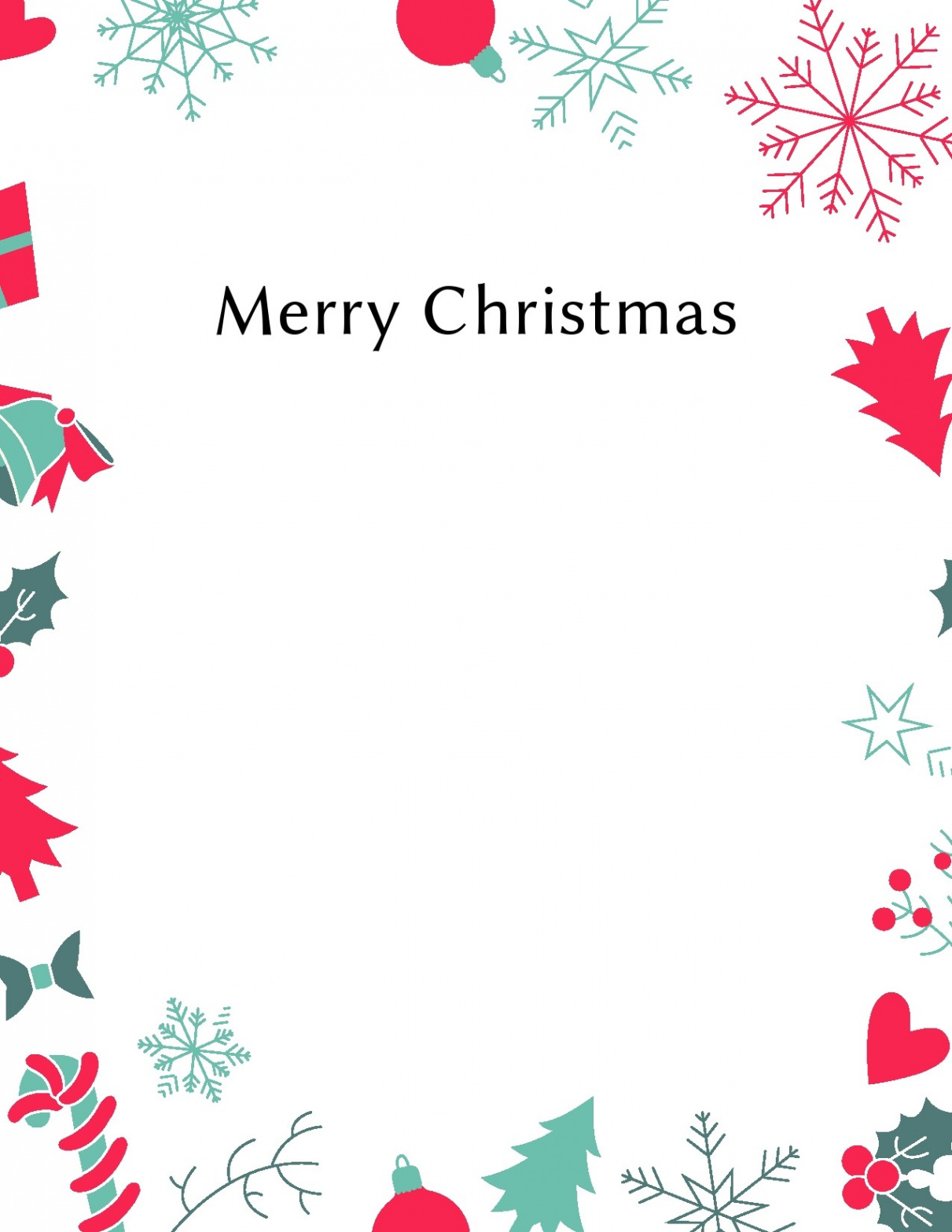 Free Printable Holiday Letter Template - Printable Templates Free