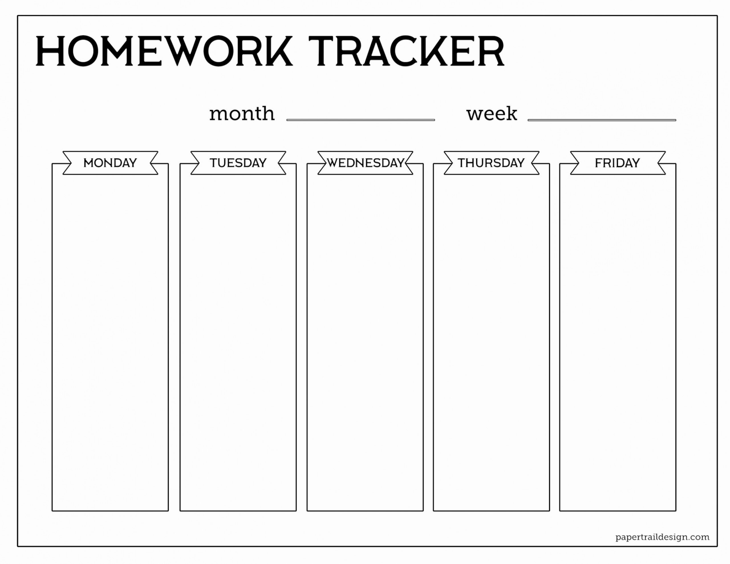 Free Printable Homework Planner New Free Printable Student