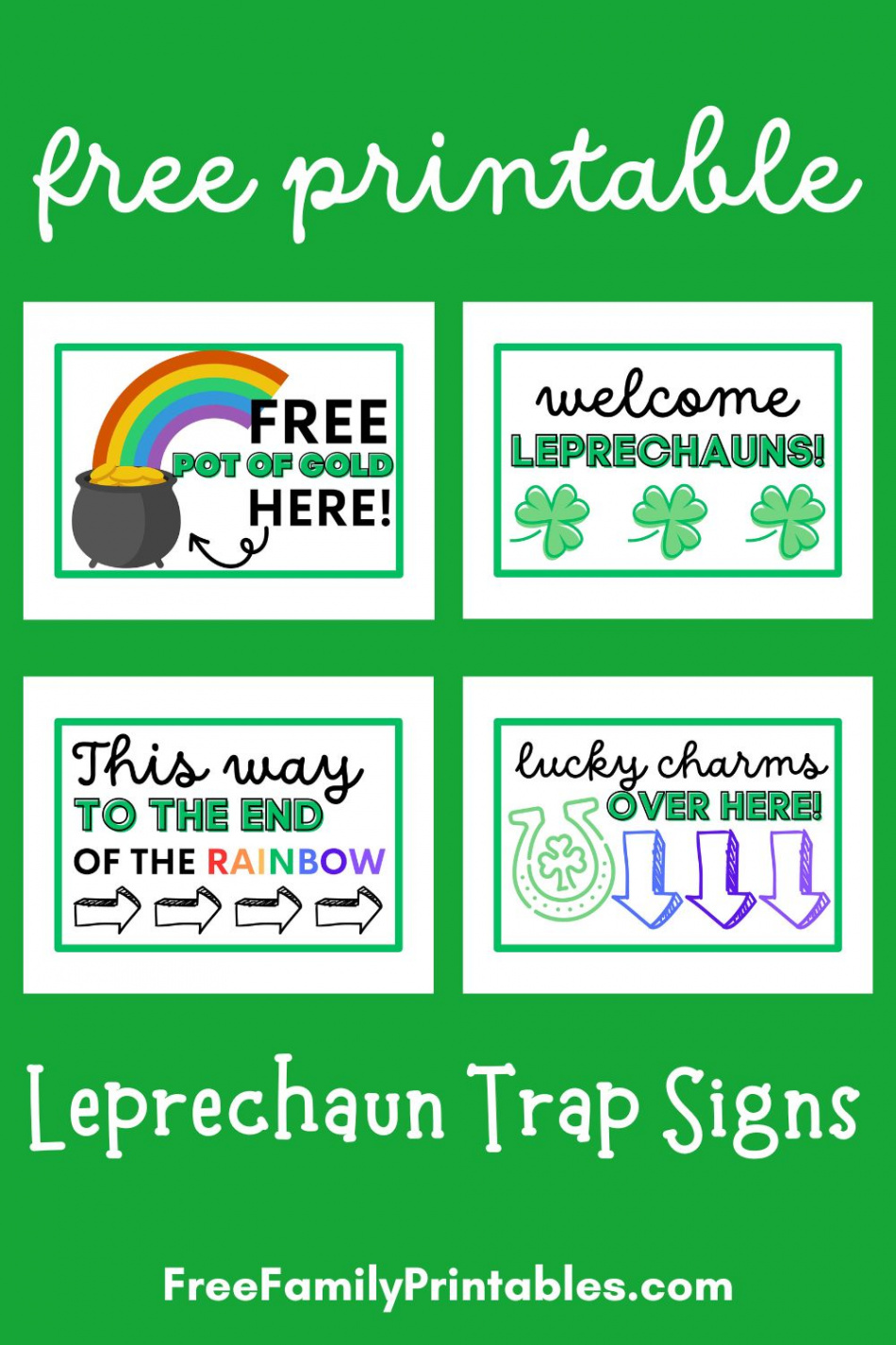 Free Printable Leprechaun Trap Signs - Free Family Printables