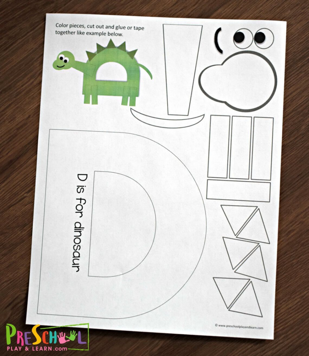 Free Printable Letter D craft for preschoolers  Letter a crafts