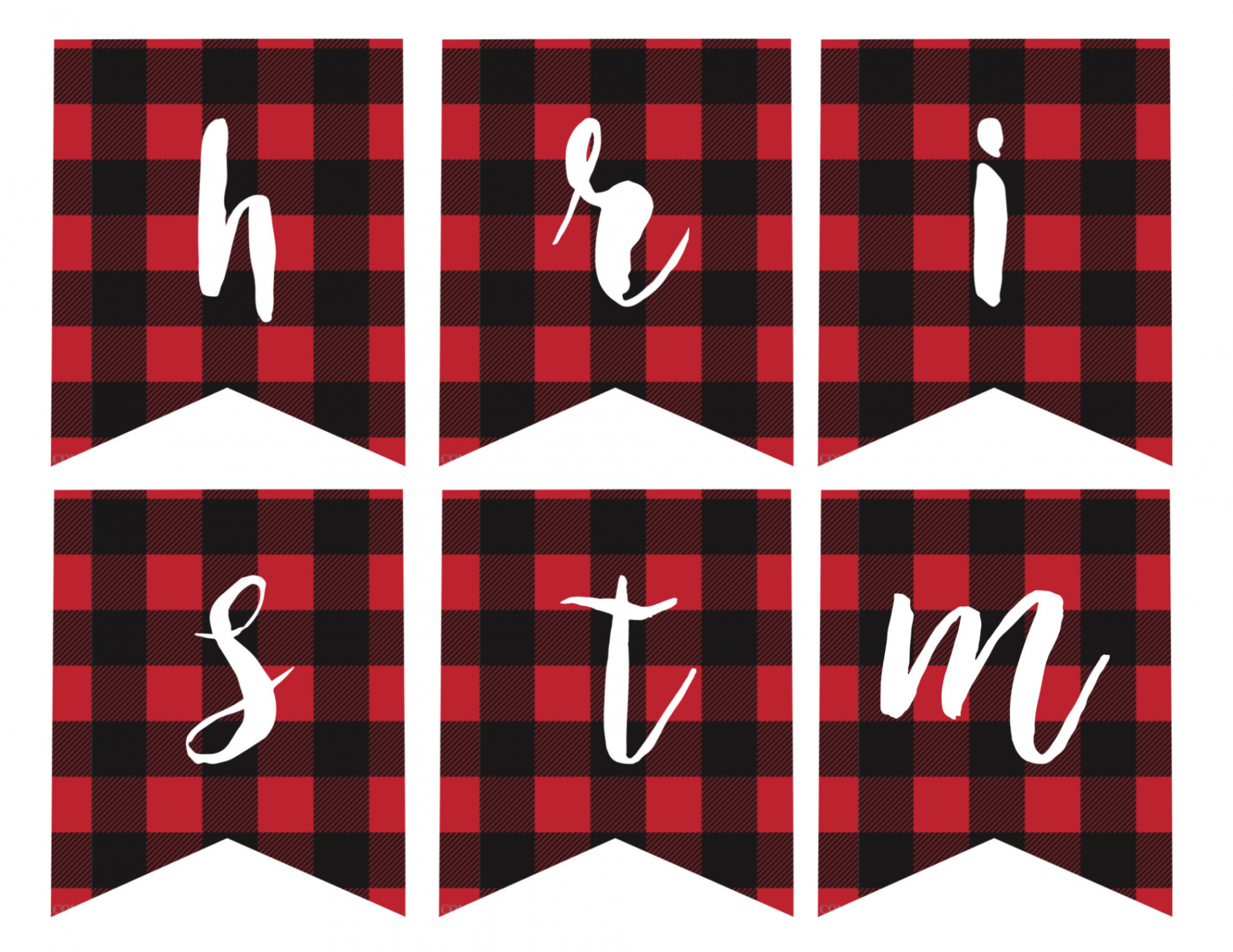 Free Printable Merry Christmas Banner - Paper Trail Design