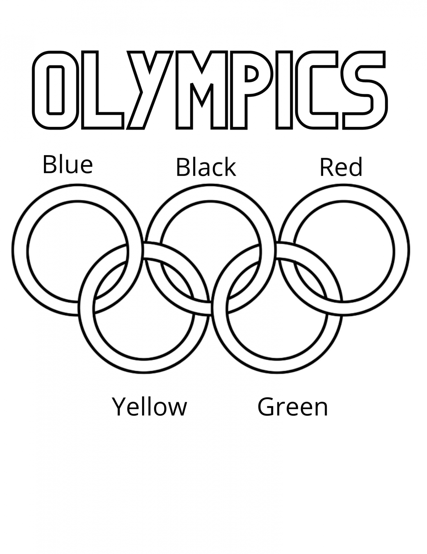 Free Printable Olympic Rings Coloring Pages - Classy Mommy