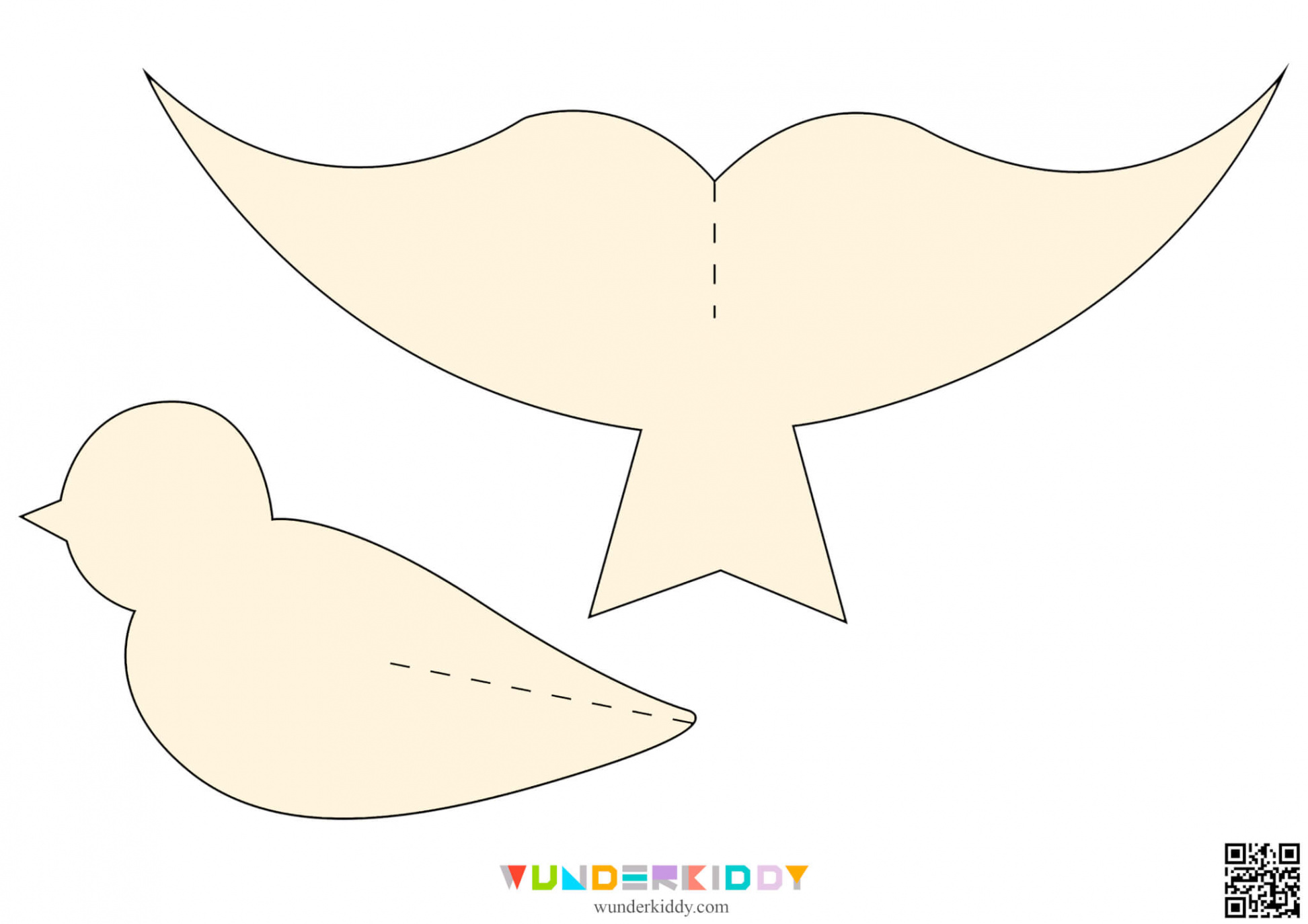 Free Printable Paper Craft Birds Template DIY for Kids