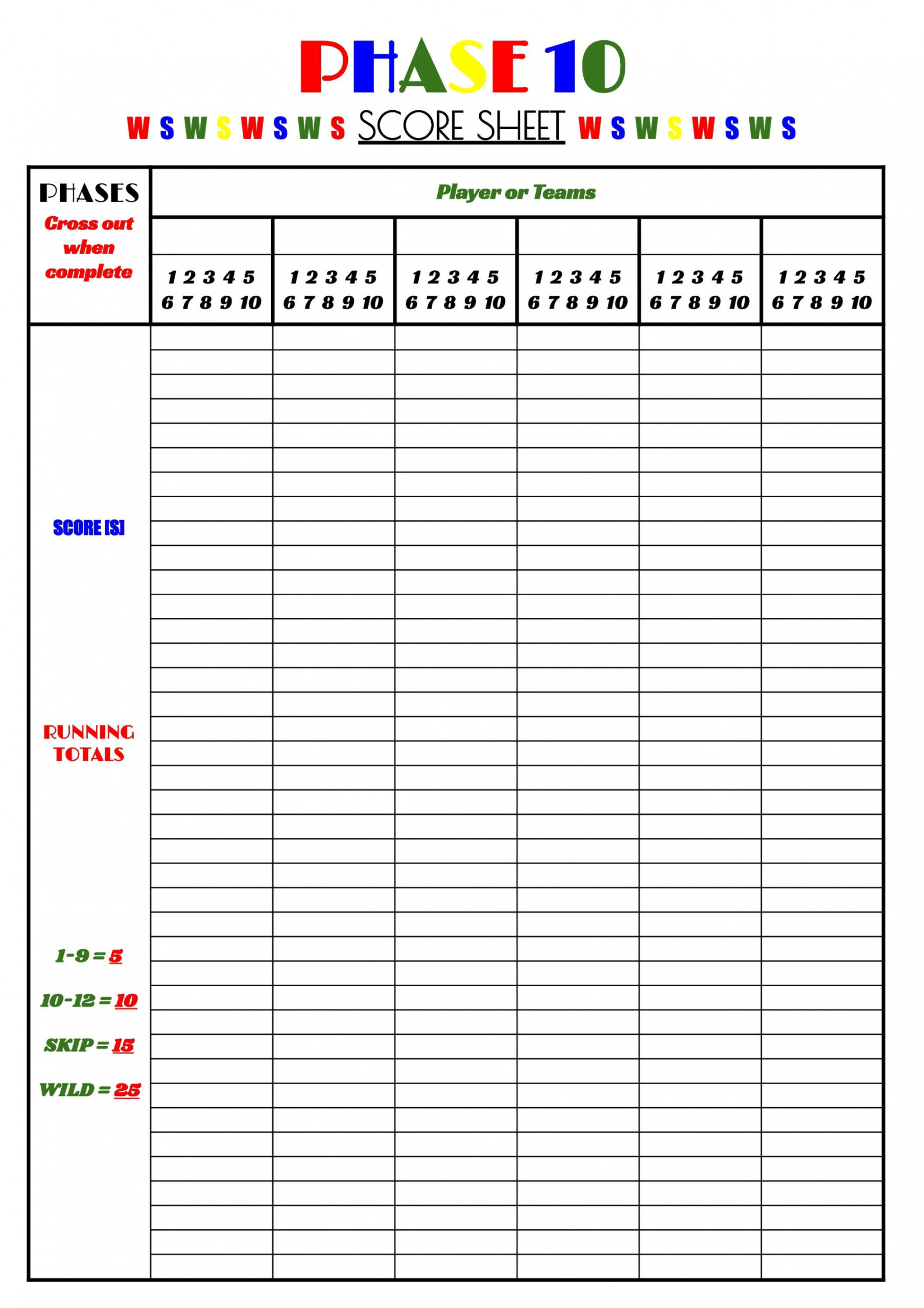 Free Printable Phase  Score Sheet in   Year bible reading