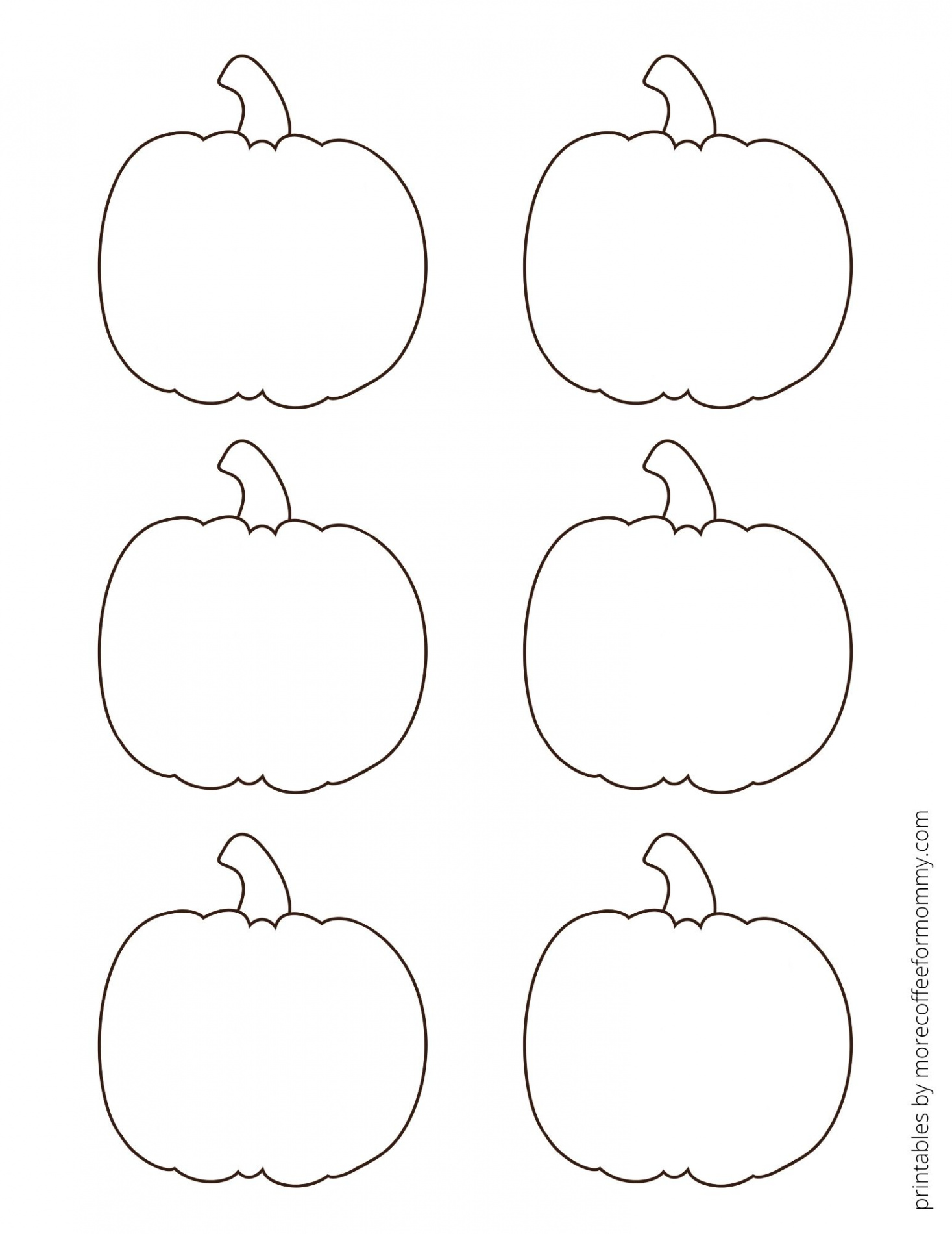 Free Printable Pumpkin Templates – More Coffee for Mommy