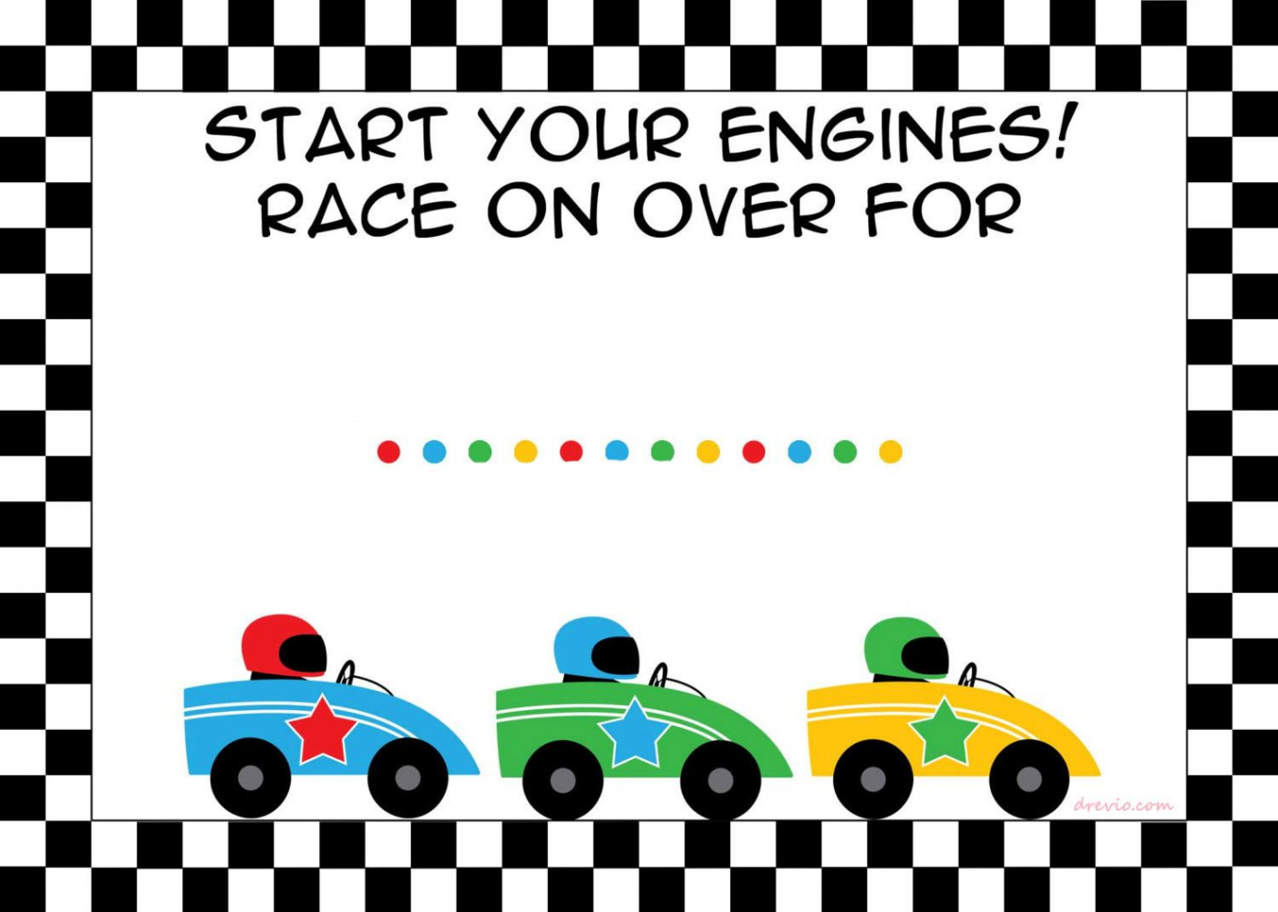 FREE Printable Race Car Birthday Party Invitations – Updated