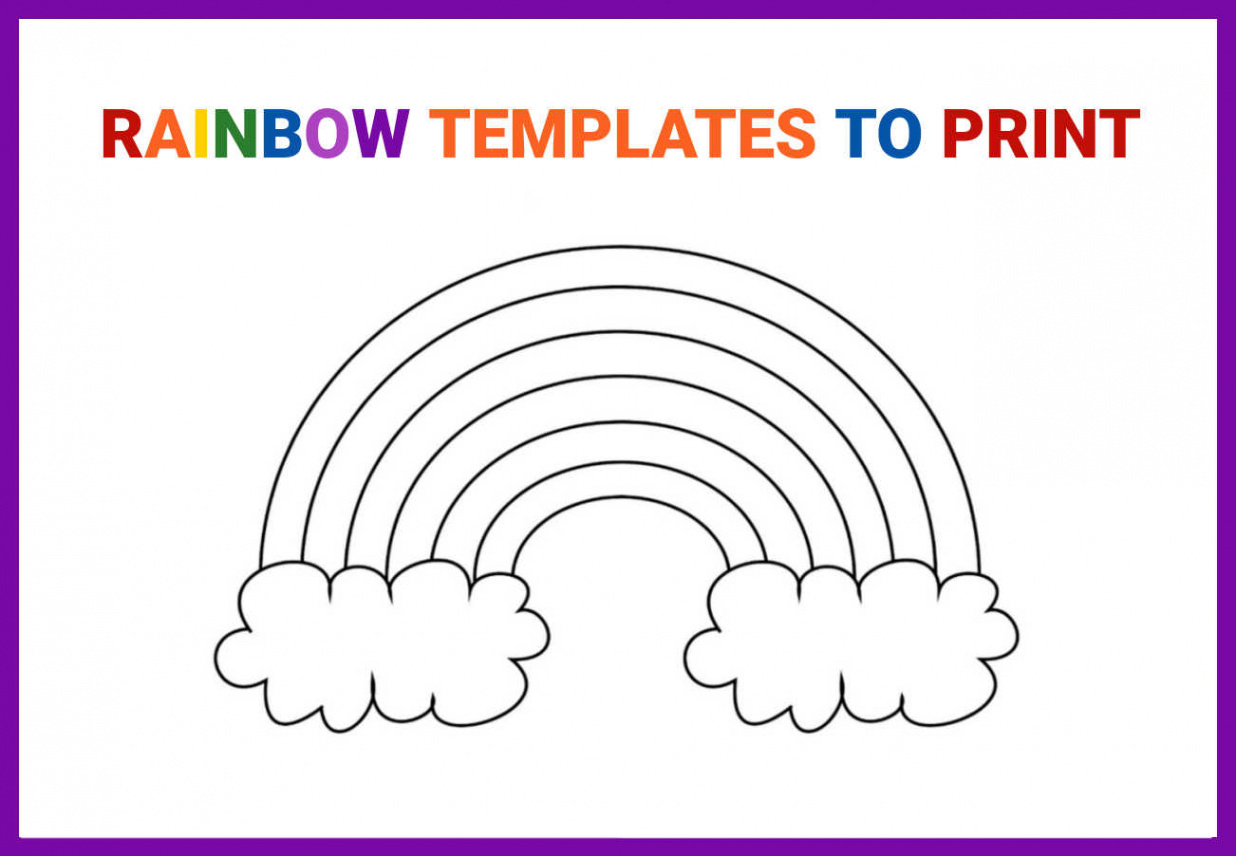 Free Printable Rainbow Templates - Small, Medium & Large  What