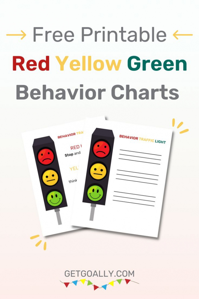 Free Printable Red Yellow Green Behavior Charts in