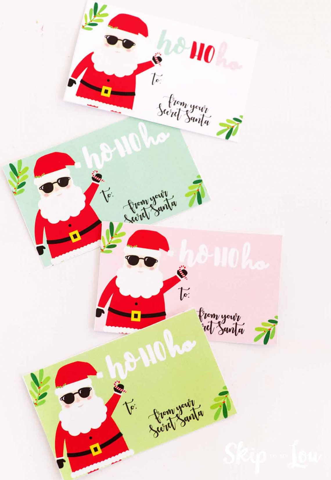 Free Printable Secret Santa Tags  Skip To My Lou