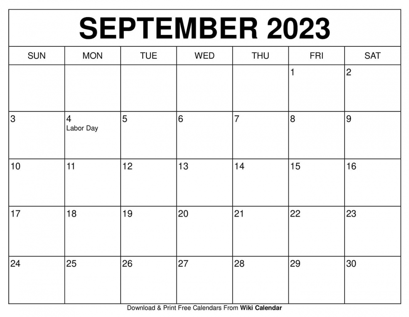 Free Printable September  Calendar Templates With Holidays - Wiki  Calendar