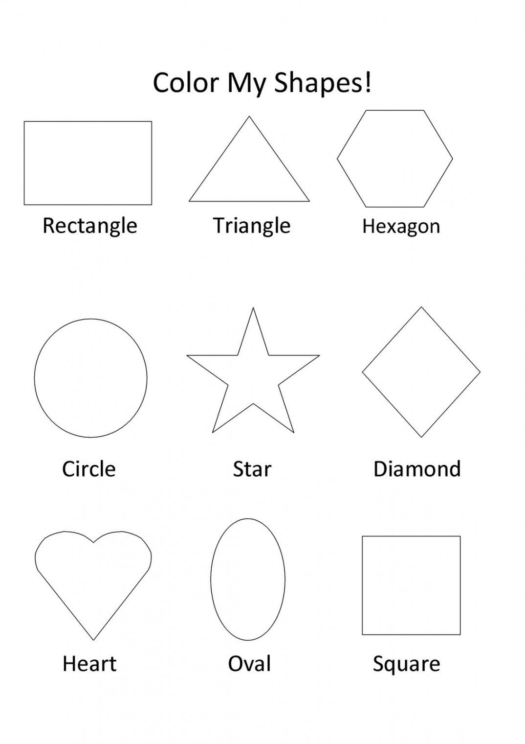 Free Printable Shapes Coloring Pages For Kids