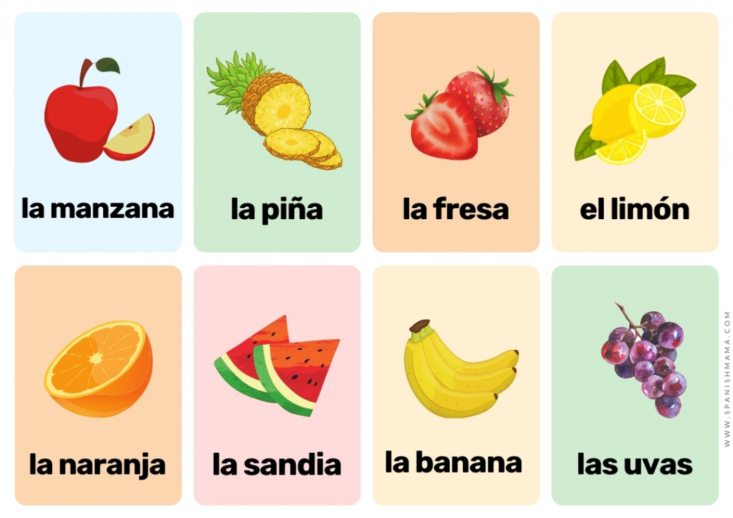 Free Printable Spanish Flashcards For Kids (and posters