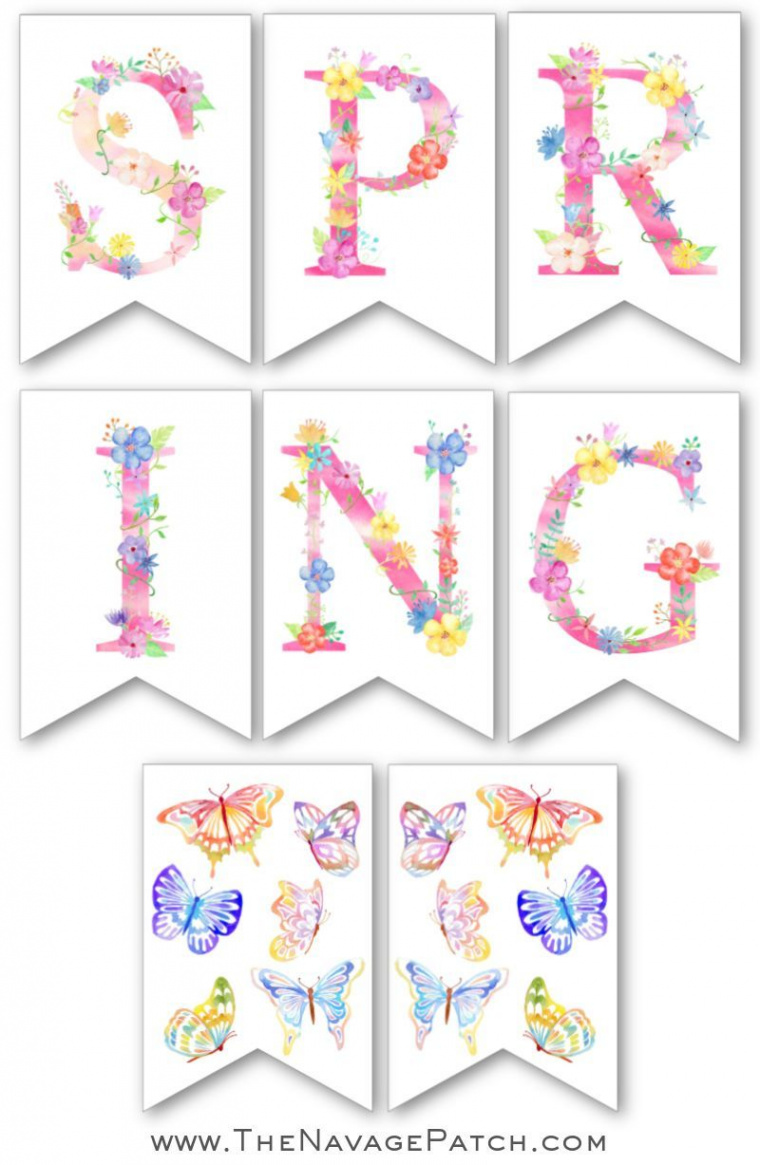 Free Printable Spring Banner  Spring banner, Free printable