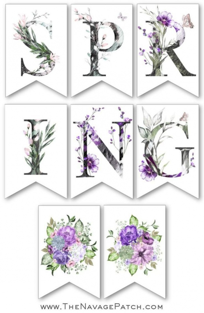 Free Printable Spring Banner  Spring banner, Spring printables