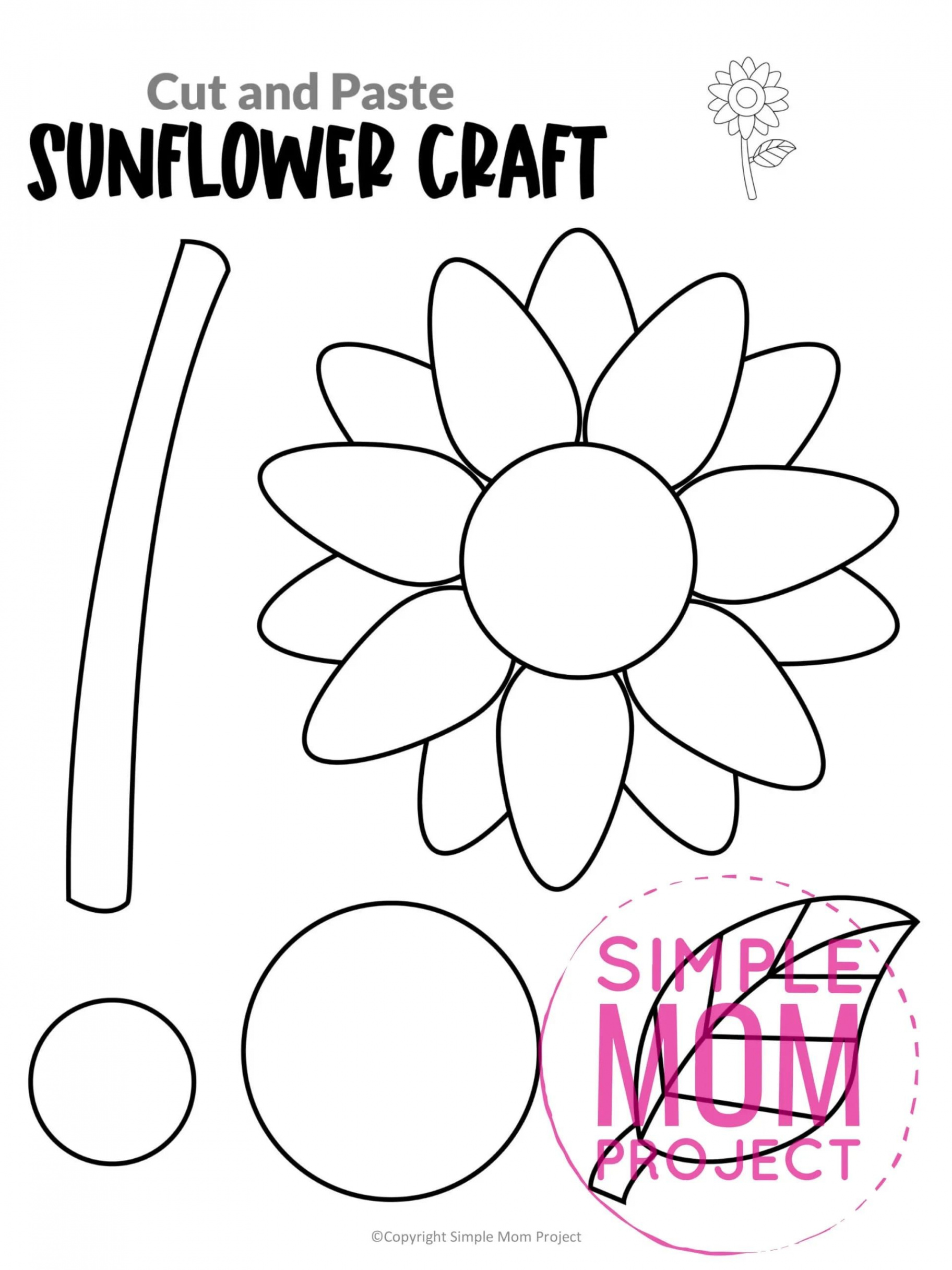 Free Printable Sunflower Craft Template  Sunflower crafts